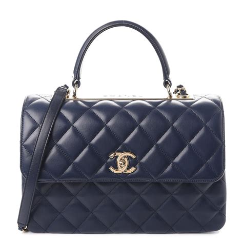 navy chanel purse